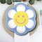 8 Ct. Groovy Flower Dessert Plates 8.5" Retro Smiling Daisy Party Plates